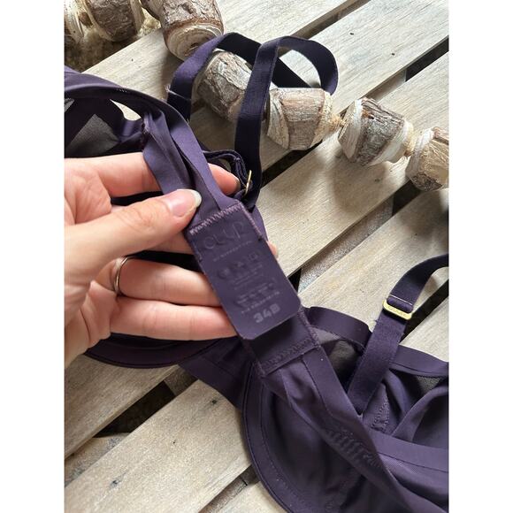 CUUP The Balconette Purple Mesh Bra, 34B - Picture 3 of 3